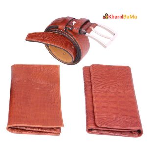 ست هدیه چرم طبیعی آدین چرم مدل DS24A