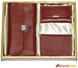 ست هدیه چرم طبیعی آدین چرم مدل DS47A