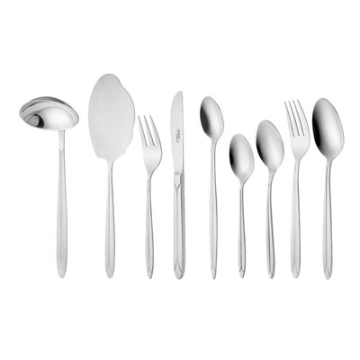 سرویس قاشق و چنگال 57 پارچه ناب استیل مدل Palermo