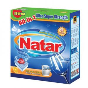 قرص ماشین ظرفشویی ناتار مدل All in One با رایحه پرتقال بسته ی 15 عددی