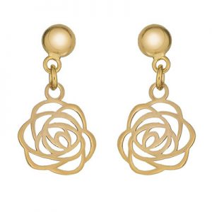 گوشواره طلا 18 عیار رزا مدل EG103