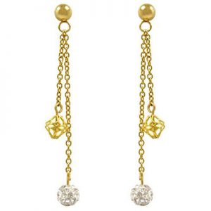 گوشواره طلا 18 عیار زنانه مانچو مدل efg007