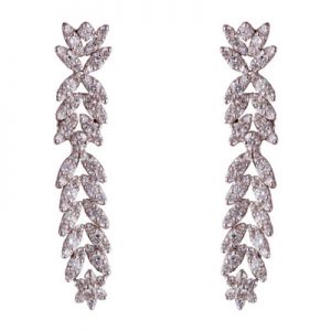 گوشواره طلا 18 عیار زنانه جواهری گاندی مدل 17746