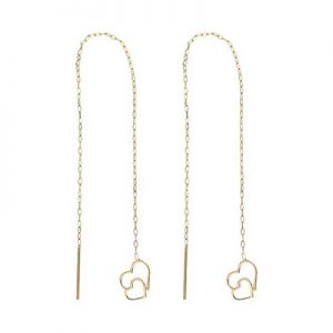 گوشواره طلا 18 عیار زنانه طرح قلب کد EL-004