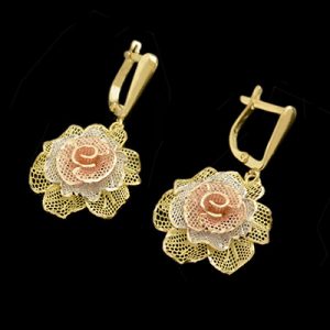 گوشواره طلا 18 عیار زنانه طلای مستجابی کد 670167